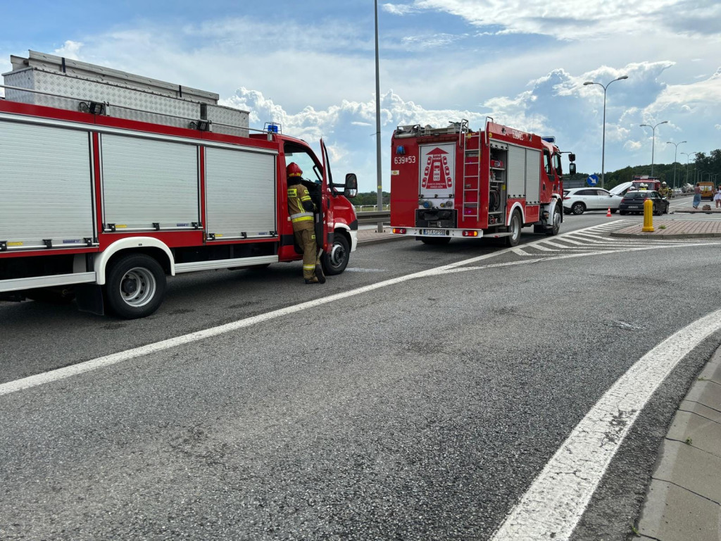 Zderzenie mercedesa i bmw