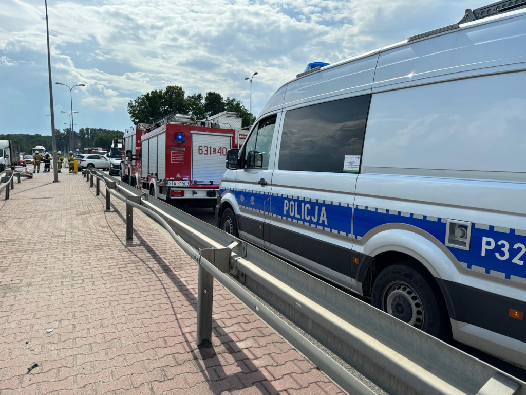 Zderzenie mercedesa i bmw