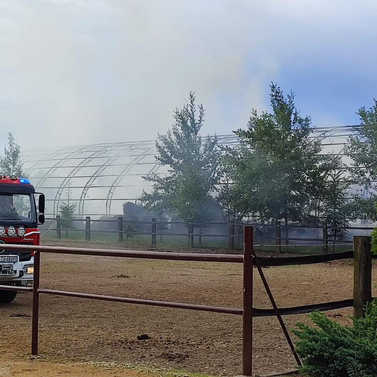 Powiat tarnogórski. Pożar w ośrodku jeździeckim