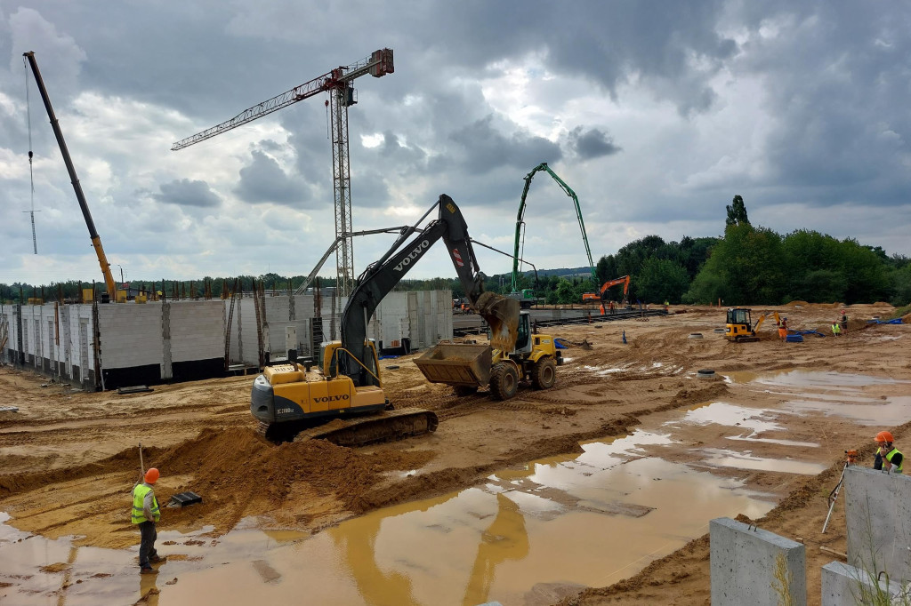 Na placu budowy komendy straży pożarnej