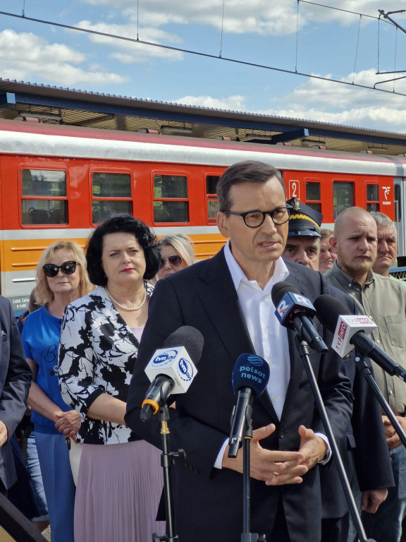 Mateusz Morawiecki w Tarnowskich Górach bronił PKP Cargo