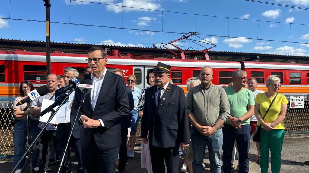 Mateusz Morawiecki w Tarnowskich Górach bronił PKP Cargo