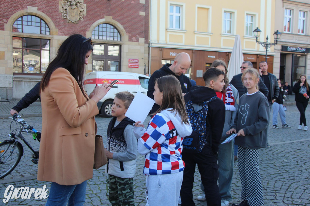 Tarnowskie Góry. Piłkarze Górnika Zabrze na rynku [FOTO]