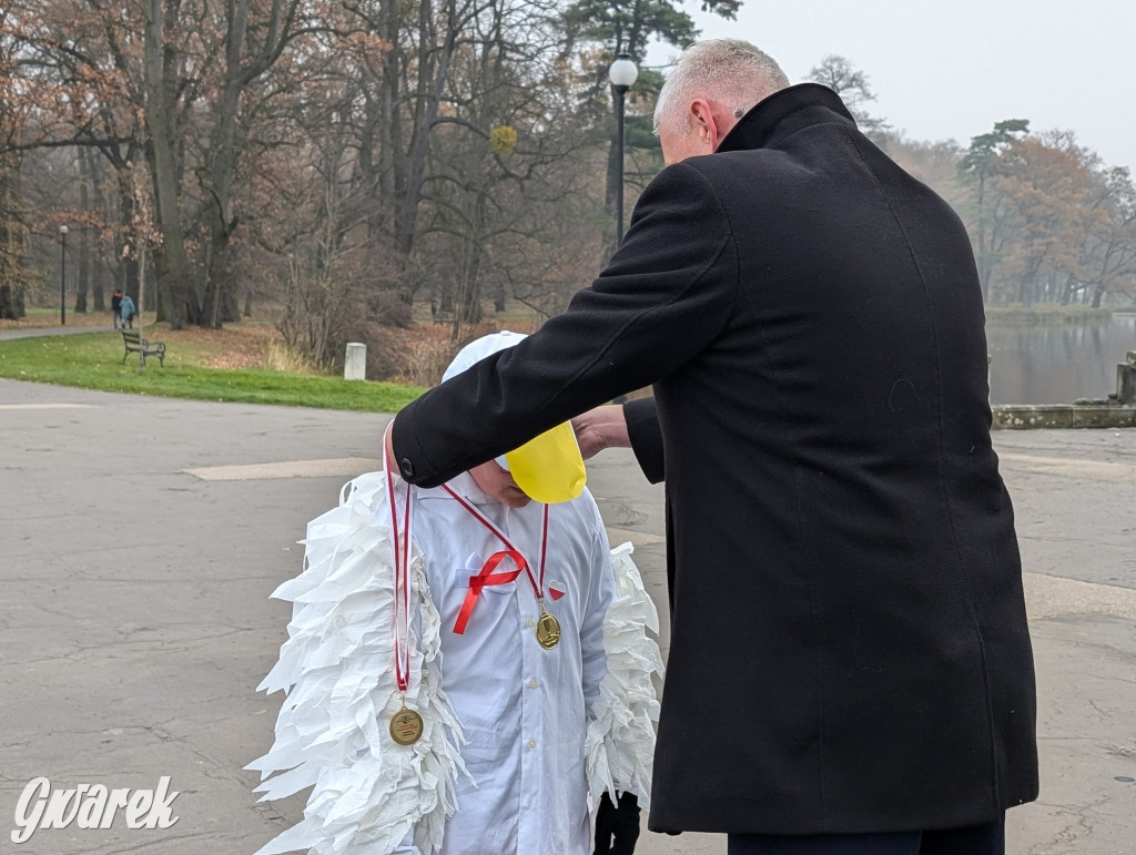 Świerklaniec. Pobiegli, poszli, świętowali w narodowych barwach