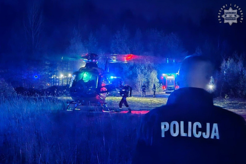 Wypadek 16-latka na motocyklu, interwencja LPR