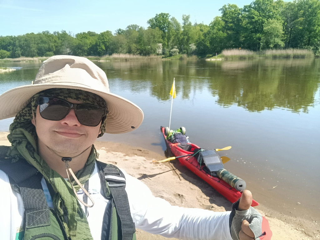 61 km wiosłowania jednego dnia, Bałtyk już bliżej