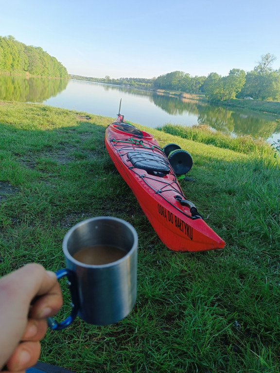 61 km wiosłowania jednego dnia, Bałtyk już bliżej