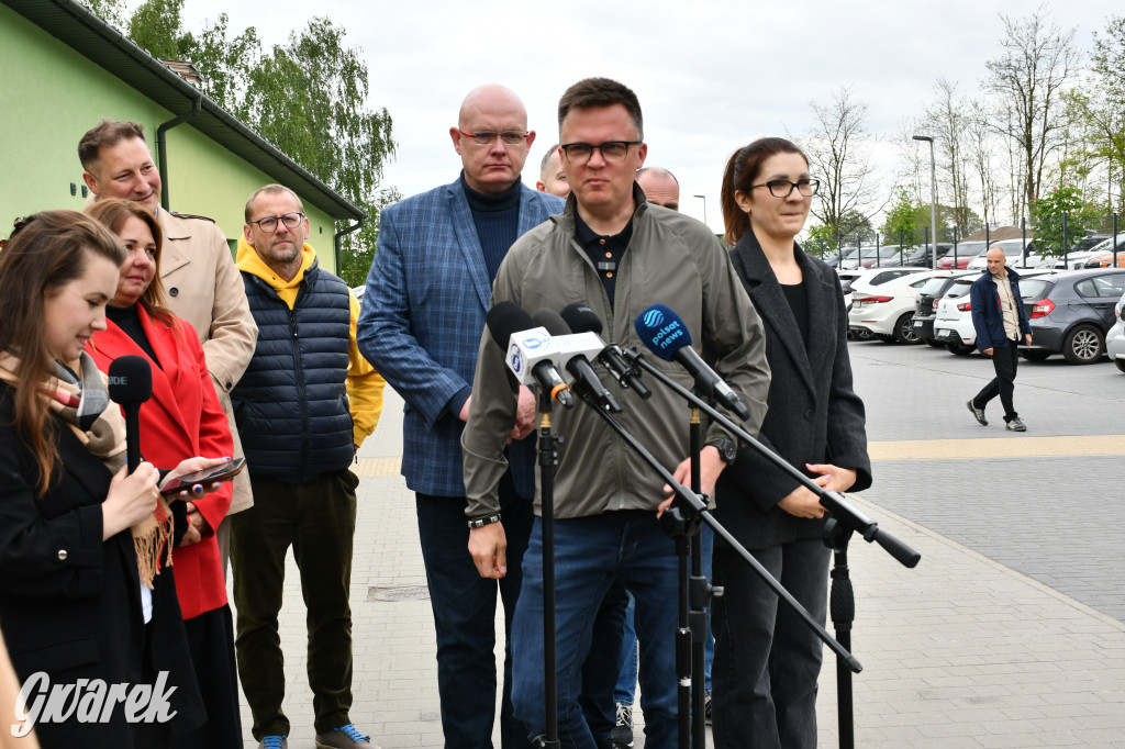 Szymon Hołownia odwiedził powiat tarnogórski