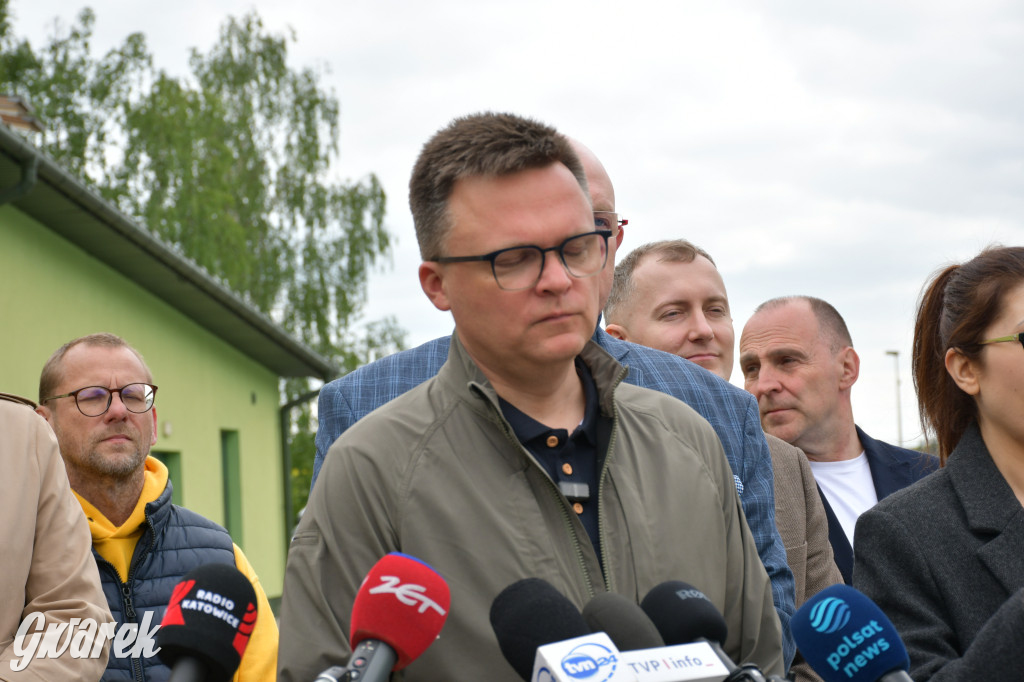 Szymon Hołownia odwiedził powiat tarnogórski