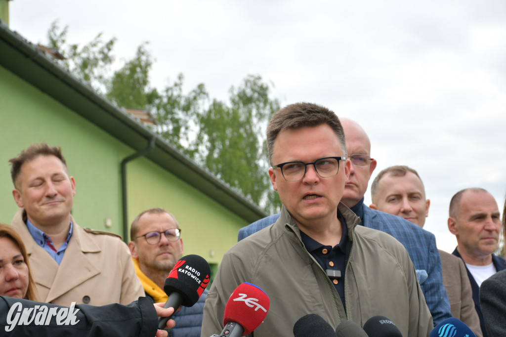 Szymon Hołownia odwiedził powiat tarnogórski