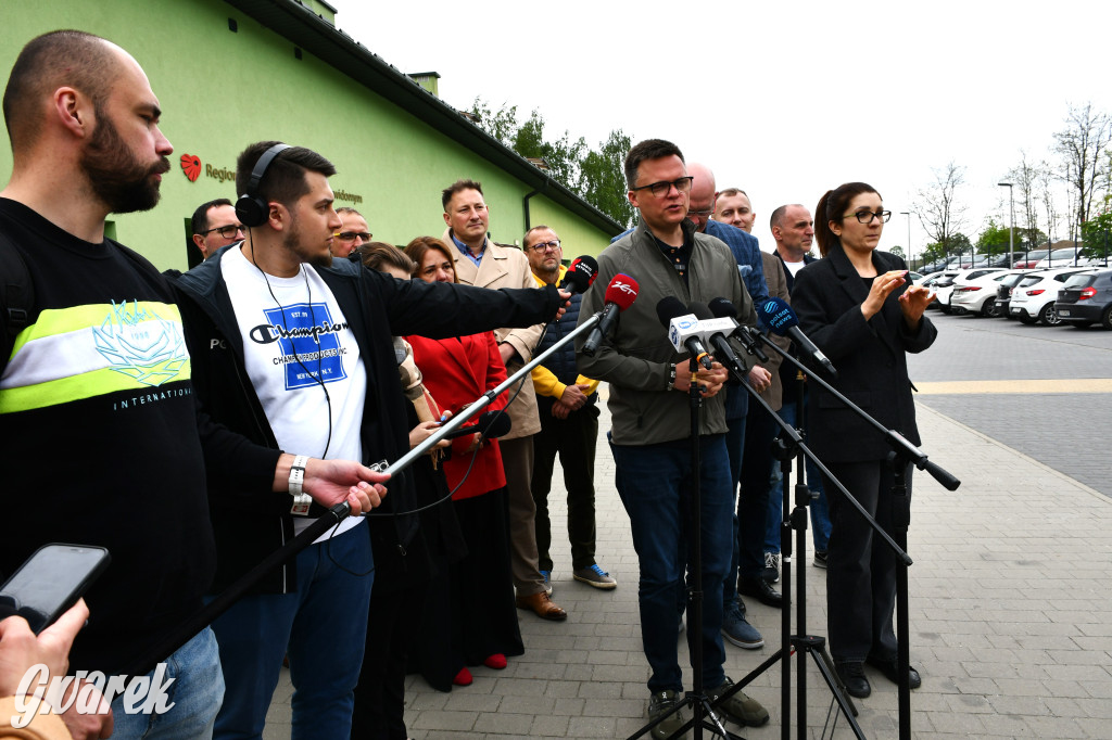 Szymon Hołownia odwiedził powiat tarnogórski