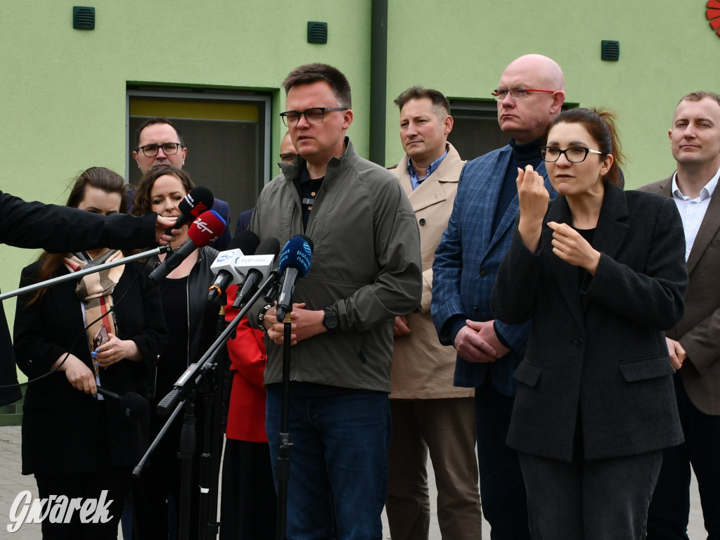 Szymon Hołownia odwiedził powiat tarnogórski