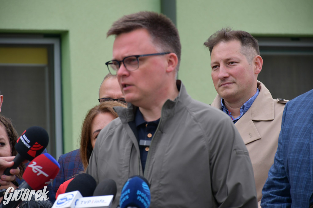 Szymon Hołownia odwiedził powiat tarnogórski