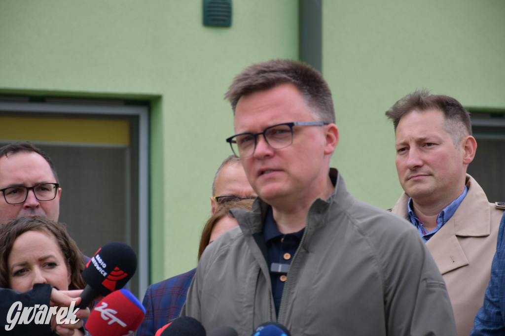 Szymon Hołownia odwiedził powiat tarnogórski