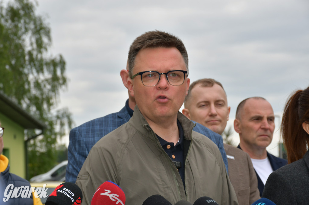 Szymon Hołownia odwiedził powiat tarnogórski