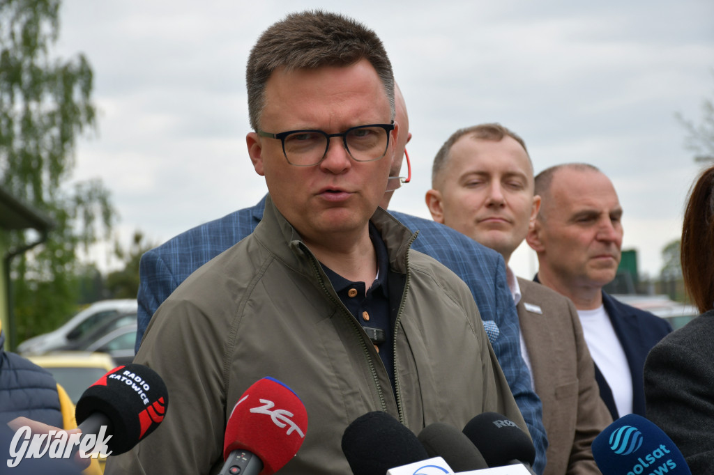 Szymon Hołownia odwiedził powiat tarnogórski