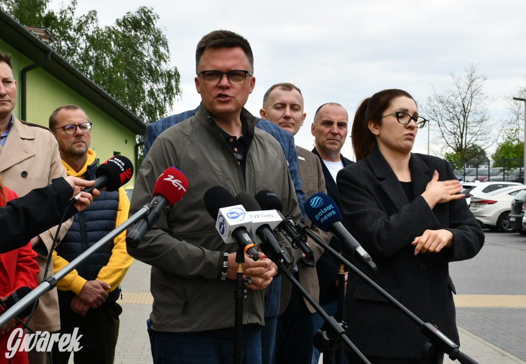 Szymon Hołownia odwiedził powiat tarnogórski