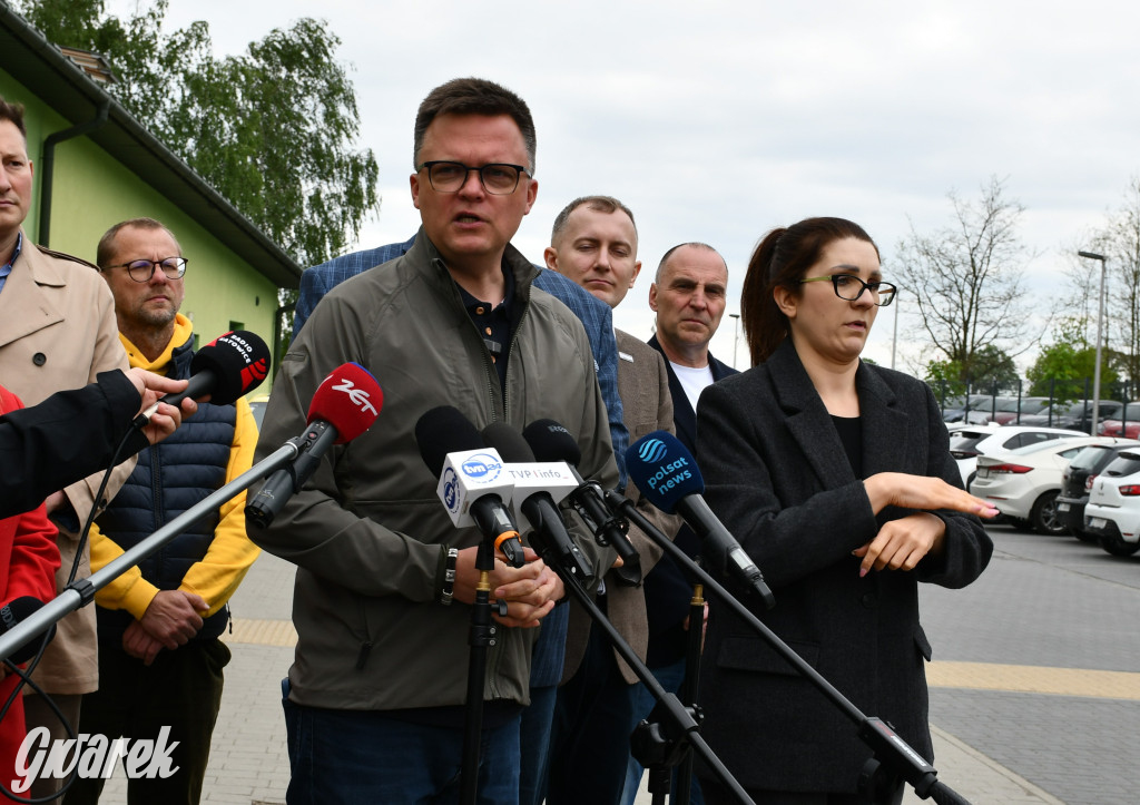 Szymon Hołownia odwiedził powiat tarnogórski