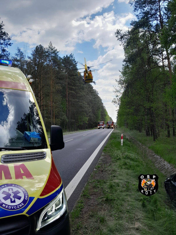 Wypadek na DK 11 w Kotach (gmina Tworóg)