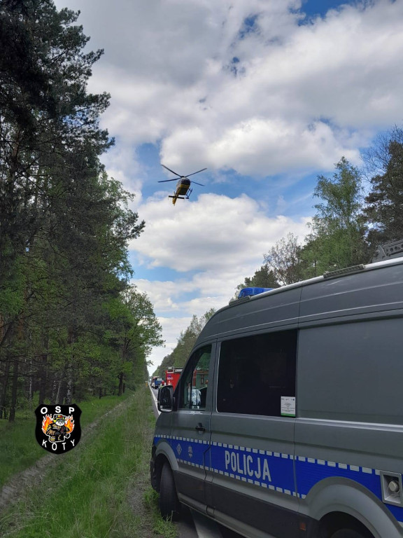 Wypadek na DK 11 w Kotach (gmina Tworóg)