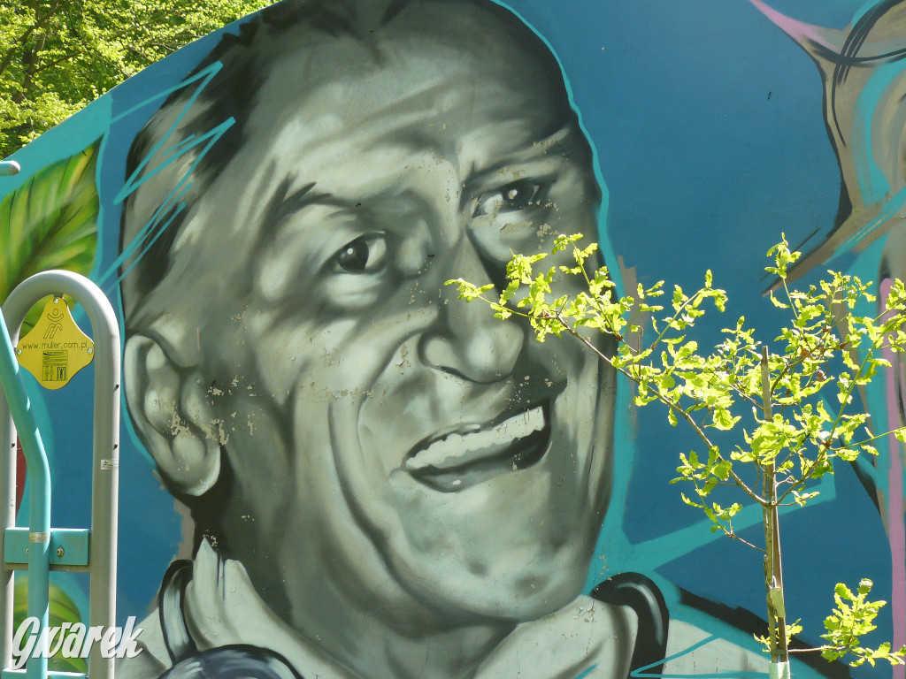 Tarnowskie Góry. Mural w parku Repeckim niszczeje