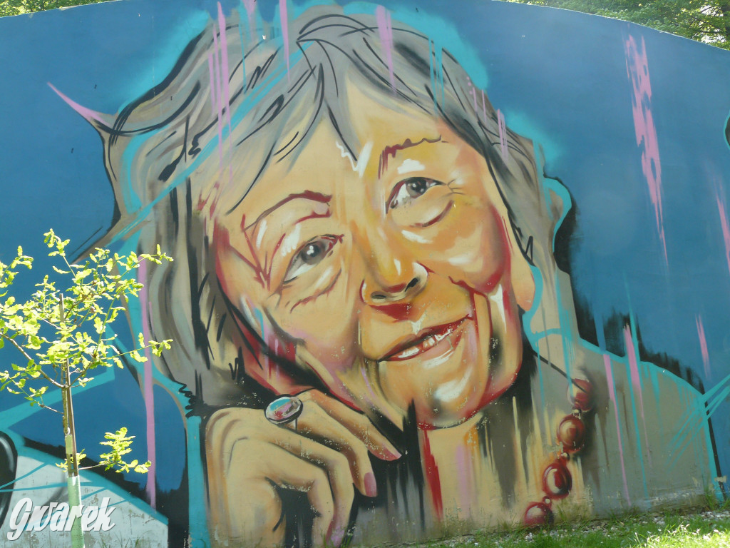 Tarnowskie Góry. Mural w parku Repeckim niszczeje