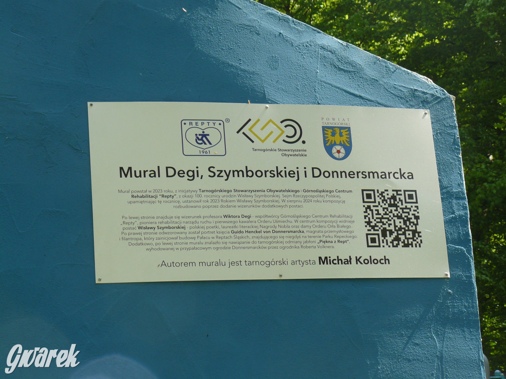 Tarnowskie Góry. Mural w parku Repeckim niszczeje