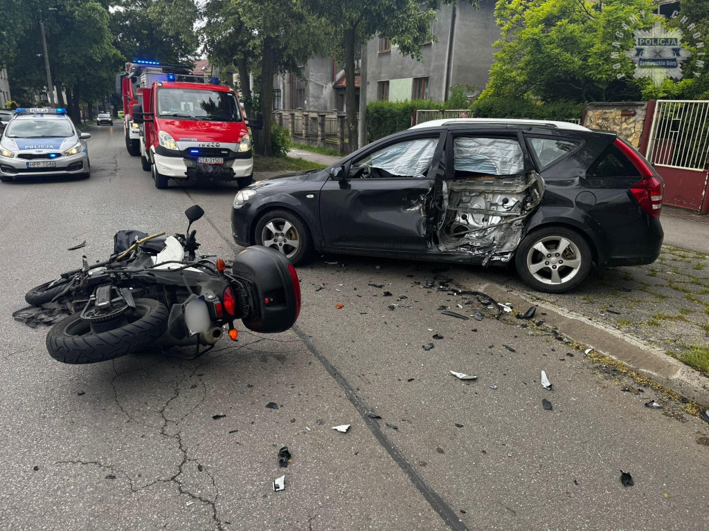 Tarnowskie Góry. Zderzenie na ul. Sienkiewicza