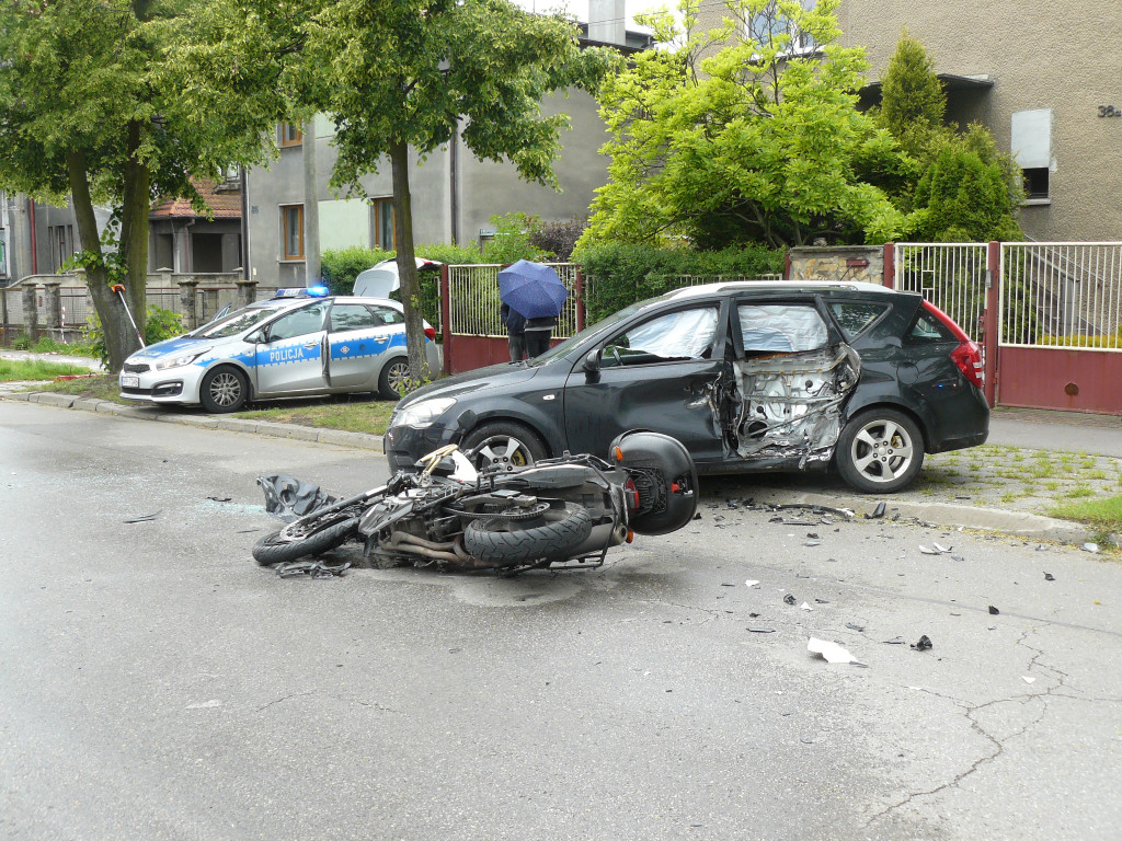 Tarnowskie Góry. Zderzenie na ul. Sienkiewicza