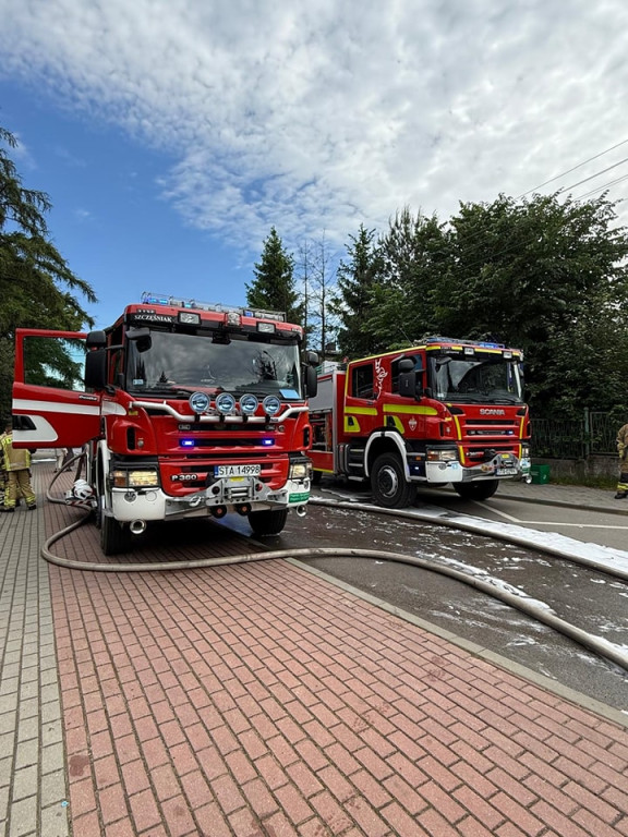 Pożar autokaru, miały nim jechać dzieci ze szkoły