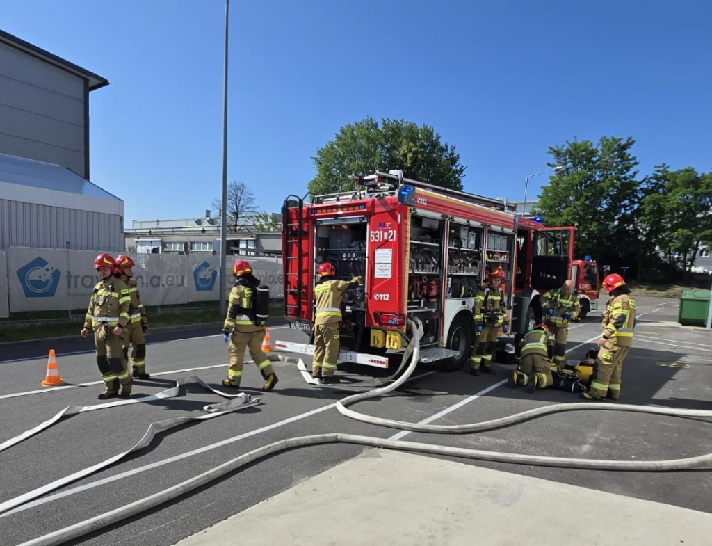 W elektrociepłowni wybuchł pożar. Ćwiczenia