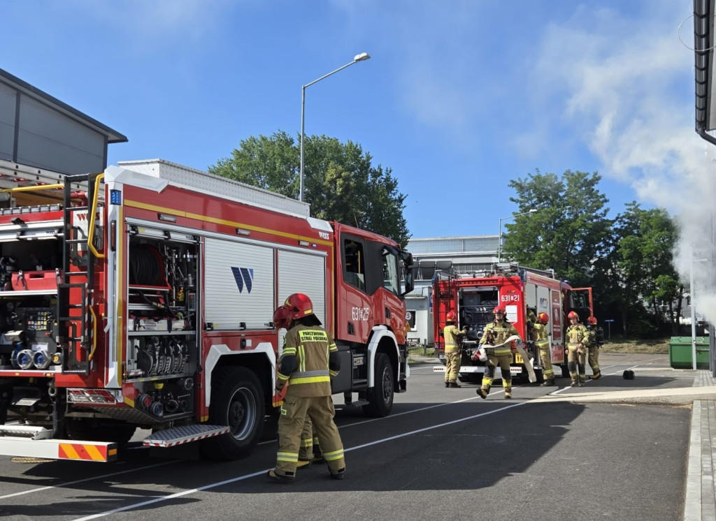 W elektrociepłowni wybuchł pożar. Ćwiczenia