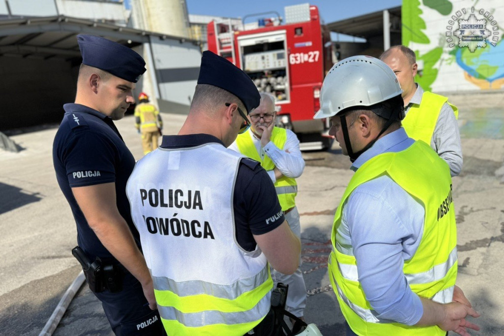 W elektrociepłowni wybuchł pożar. Ćwiczenia