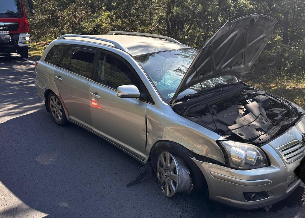 Zderzenie na DW 908. Sprawca nietrzeźwy