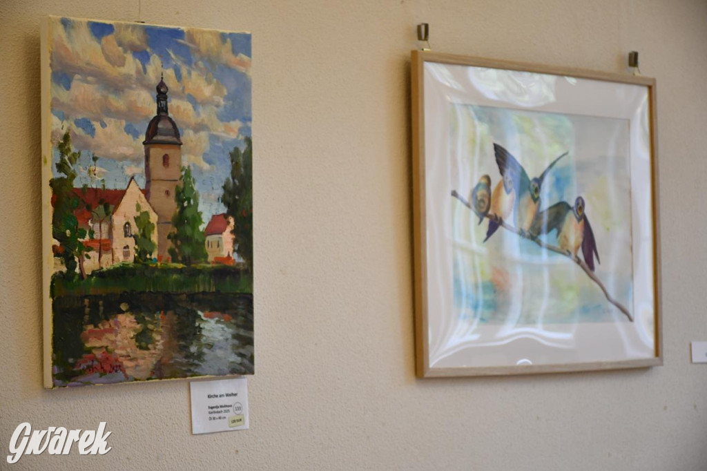 Plener malarski. Wernisaż w pałacu w Nakle Śląskim