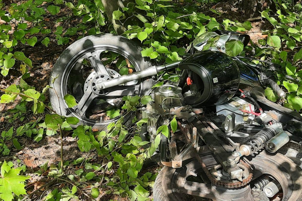 Miasteczko Śl. Wypadek z udziałem motocyklisty