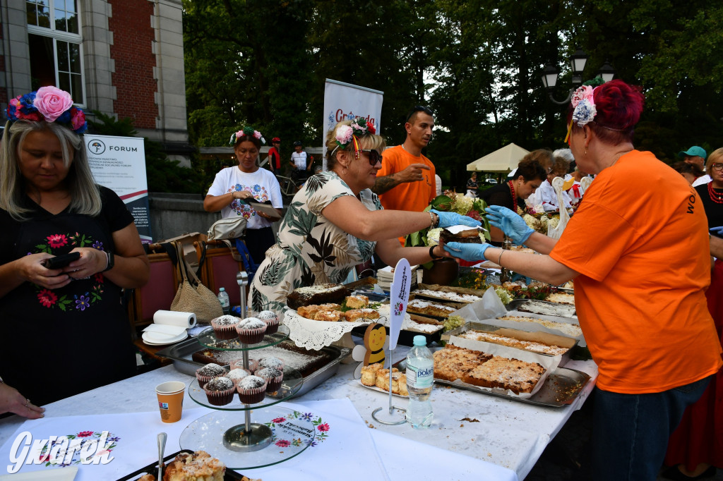 Świerklaniec. Dożynki w parku, pyszności przed pałacem
