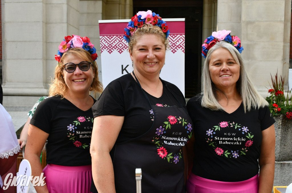 Świerklaniec. Dożynki w parku, pyszności przed pałacem