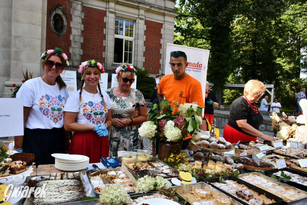 Świerklaniec. Dożynki w parku, pyszności przed pałacem