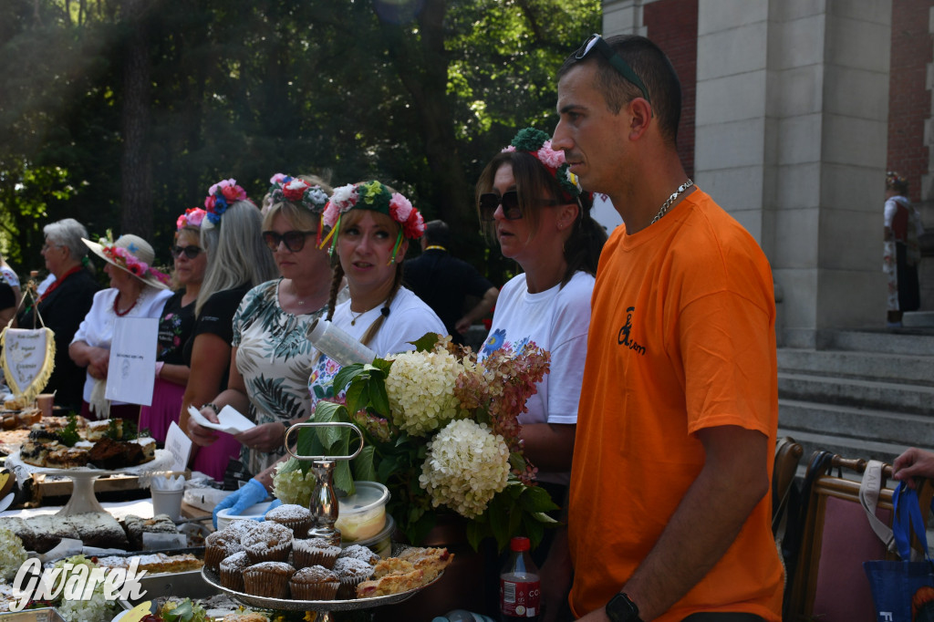 Świerklaniec. Dożynki w parku, pyszności przed pałacem
