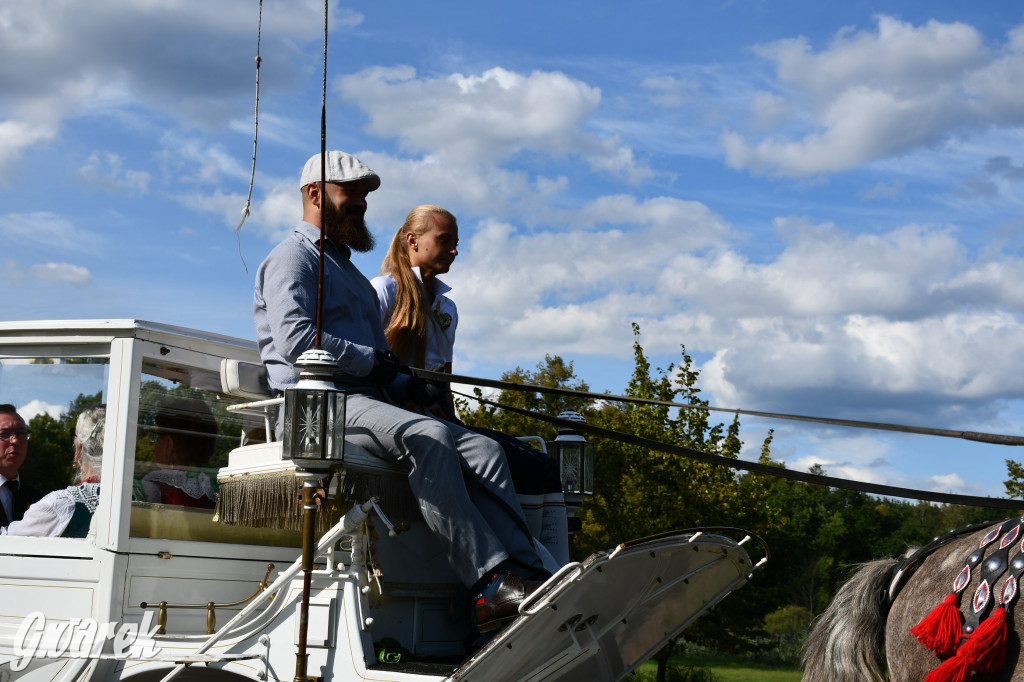 Świerklaniec. Dożynki w parku, pyszności przed pałacem