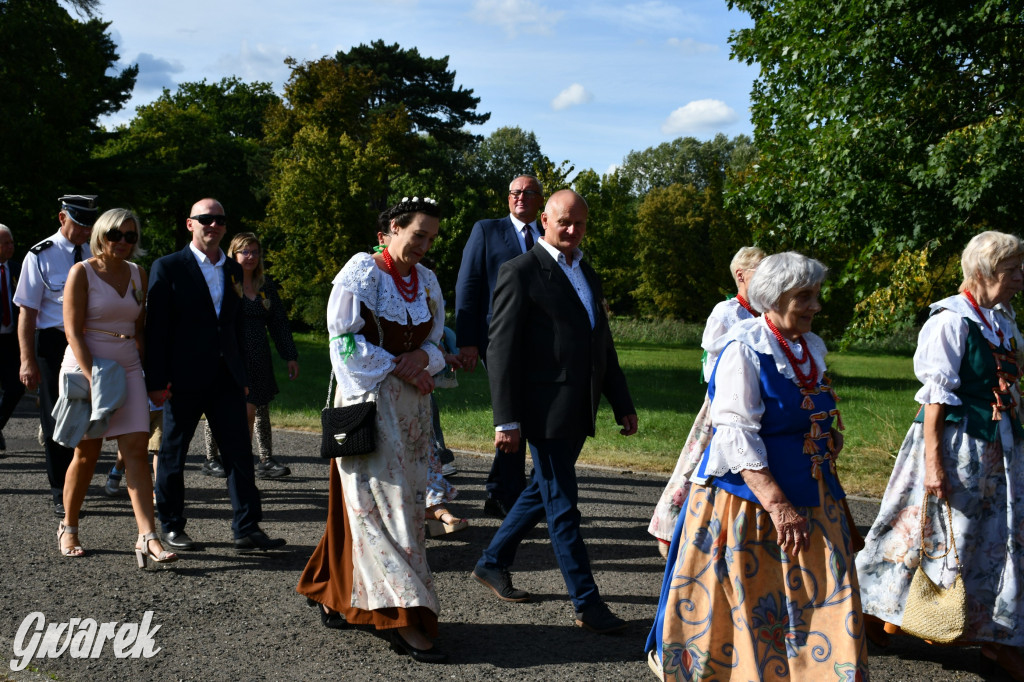 Świerklaniec. Dożynki w parku, pyszności przed pałacem