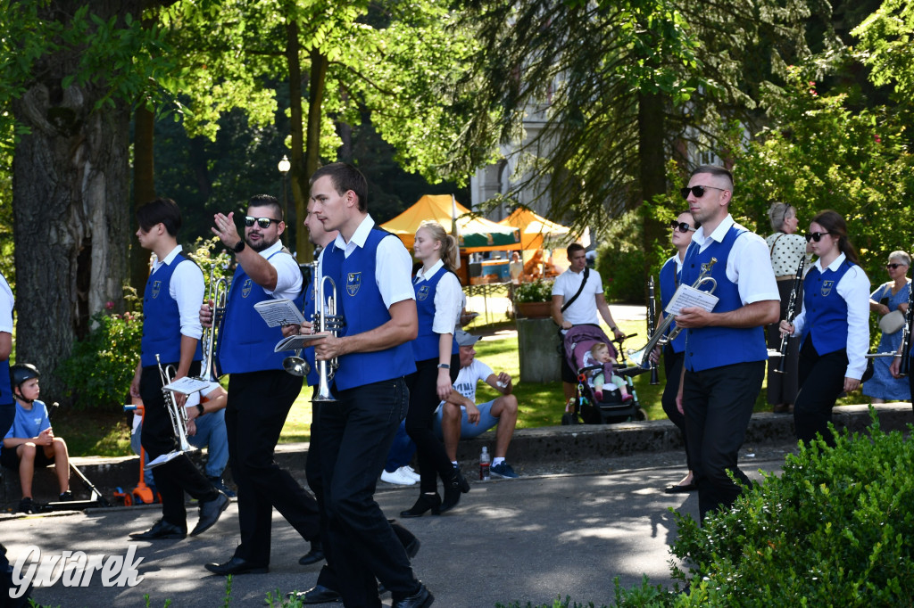 Świerklaniec. Dożynki w parku, pyszności przed pałacem