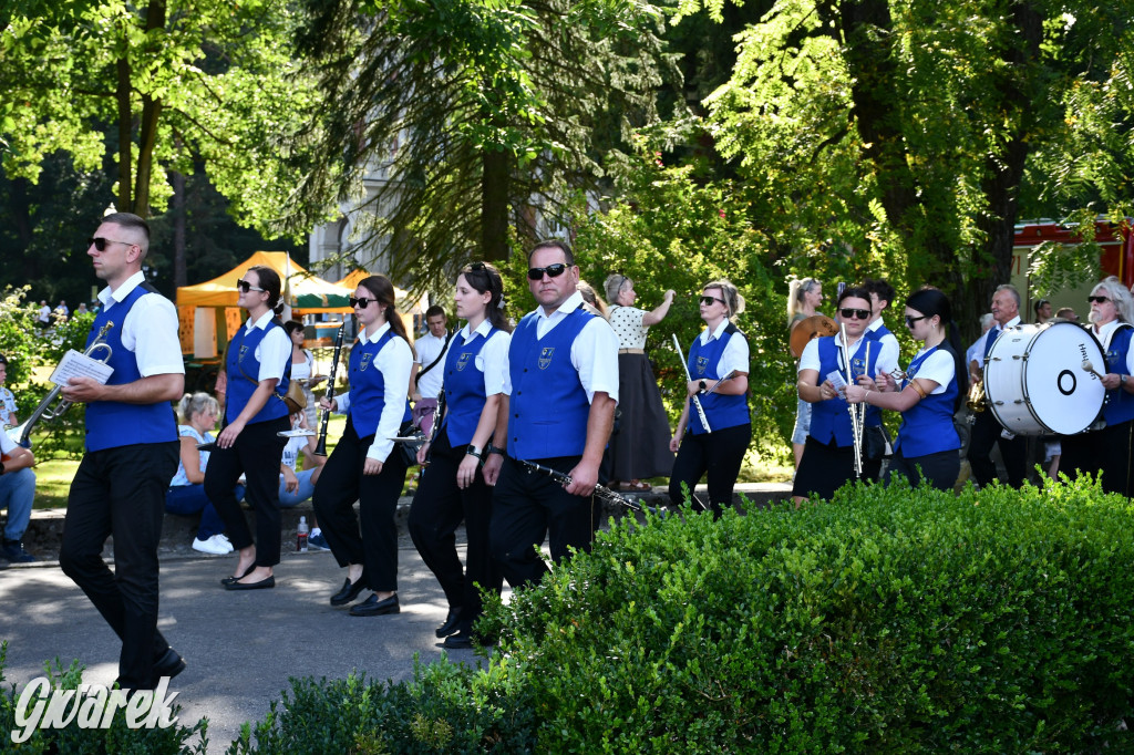 Świerklaniec. Dożynki w parku, pyszności przed pałacem
