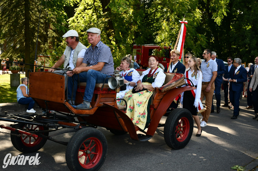 Świerklaniec. Dożynki w parku, pyszności przed pałacem