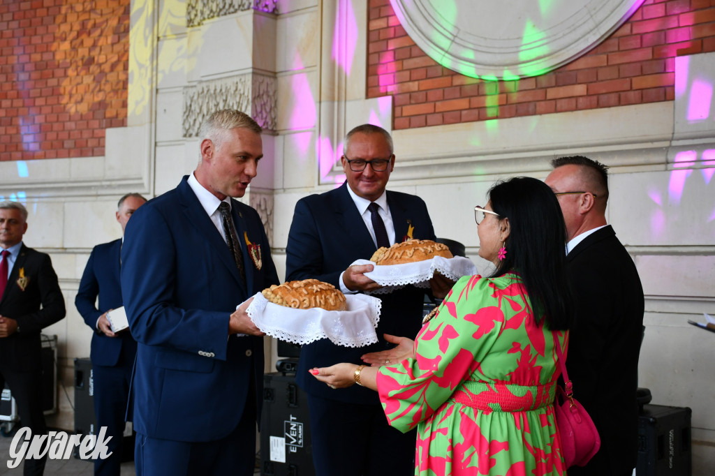 Świerklaniec. Dożynki w parku, pyszności przed pałacem