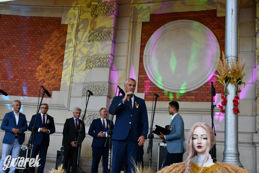 Świerklaniec. Dożynki w parku, pyszności przed pałacem
