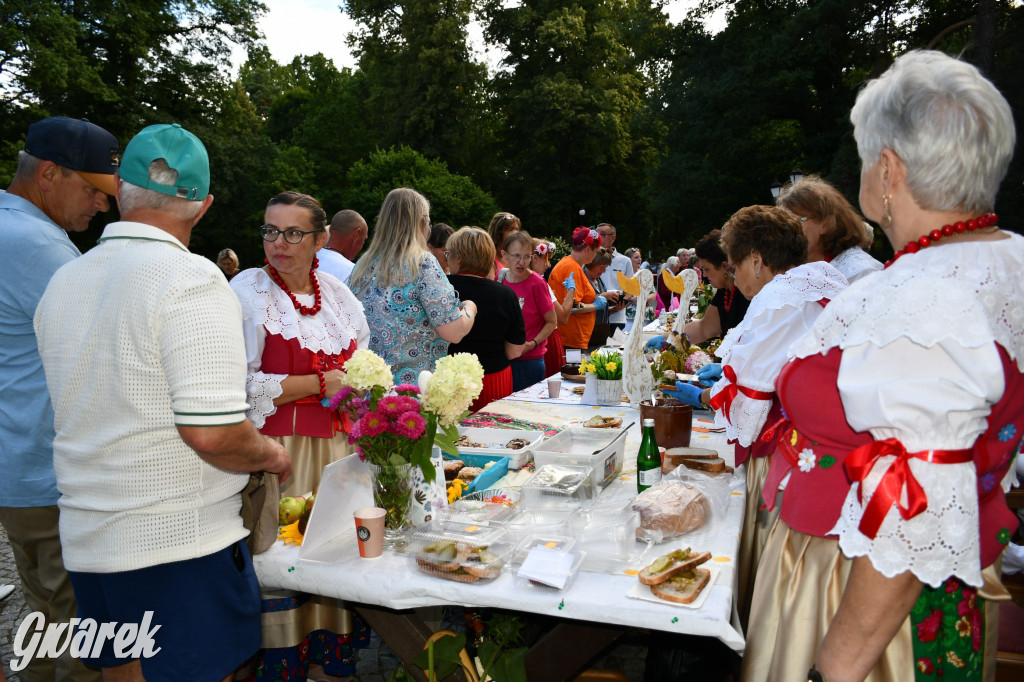 Świerklaniec. Dożynki w parku, pyszności przed pałacem