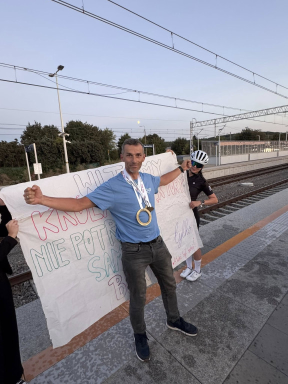 Mieszkaniec Radzionkowa zaliczył rowerowy maraton