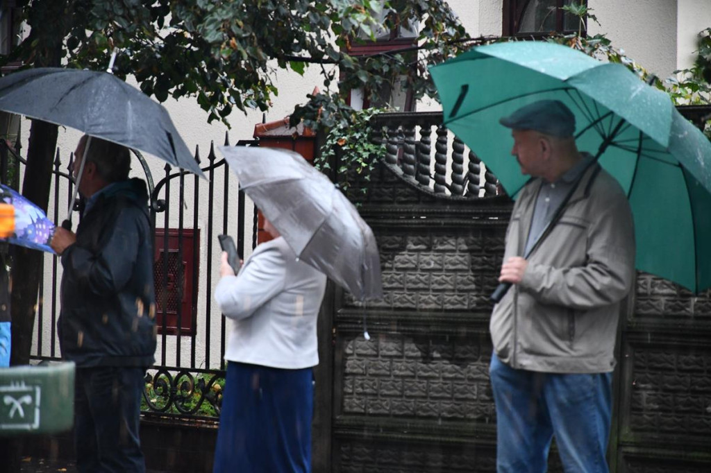 Z parasolami, w kurtkach przeciwdeszczowych  [FOTO]